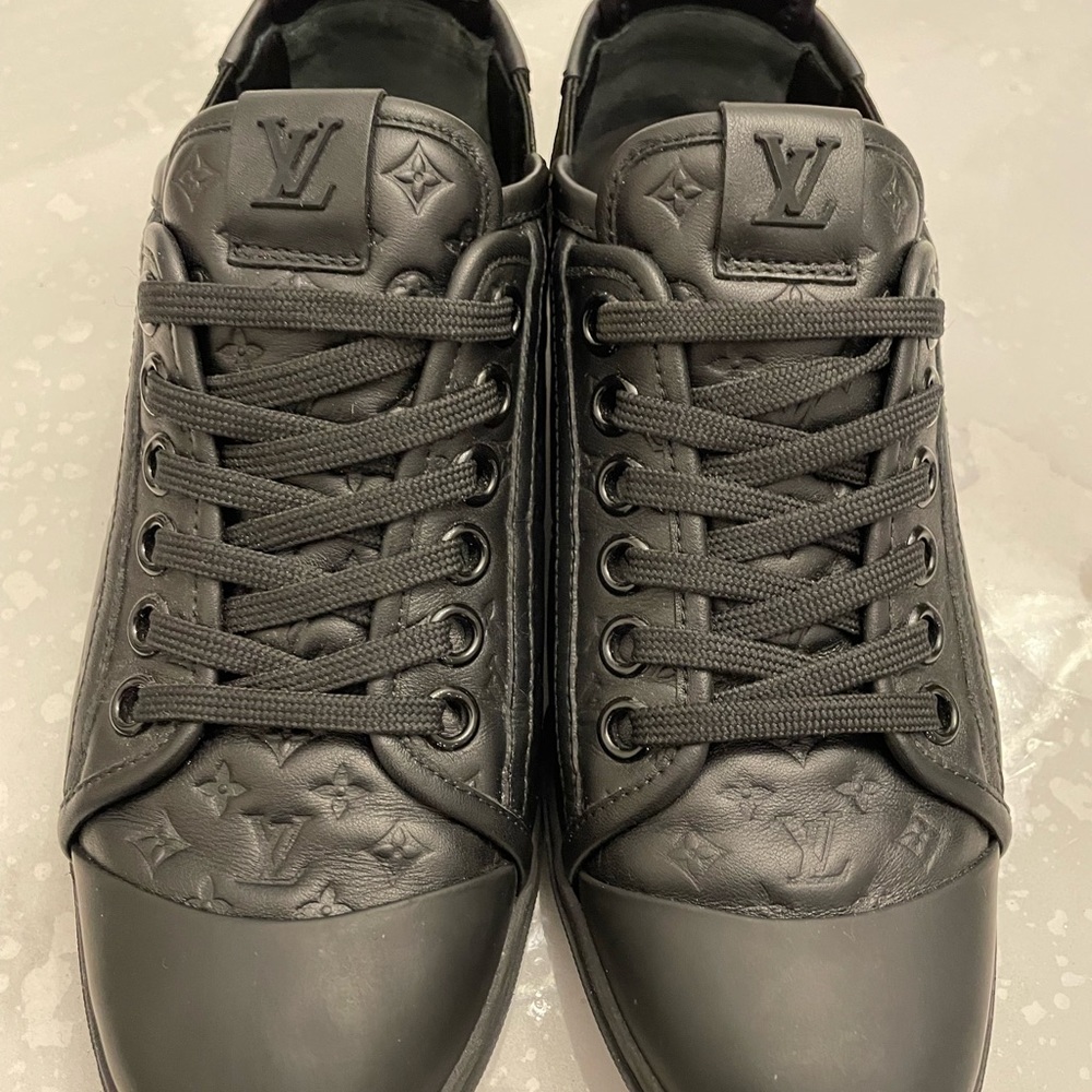 Authentic Louis Vuitton Black Leather Sneaker